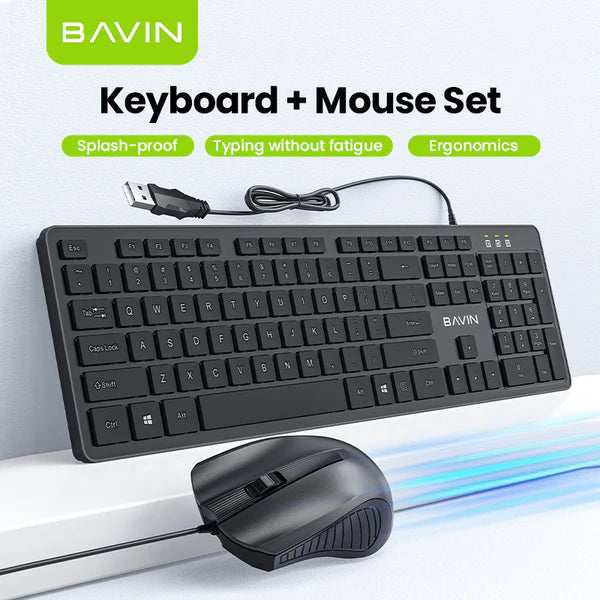 Ensemble clavier et souris filaires BAVIN