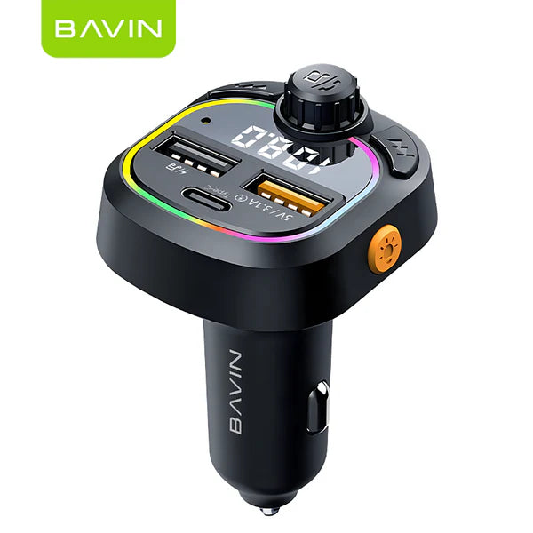Chargeur de voiture et lecteur MP3 Bluetooth 3-en-1 BAVIN