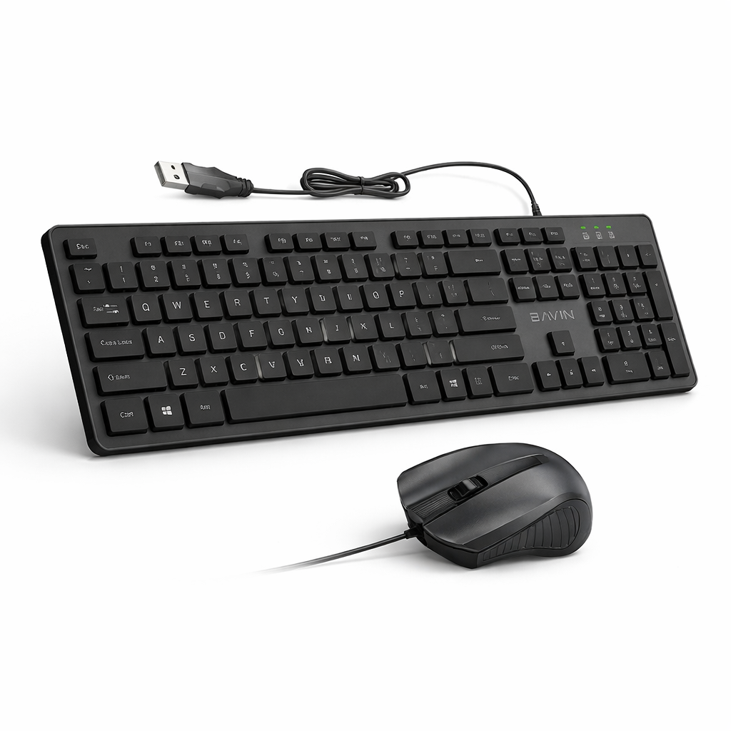 Ensemble clavier et souris filaires BAVIN
