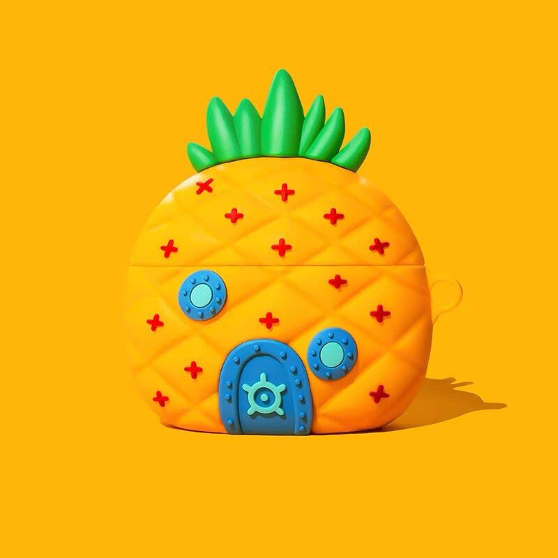 Étui Airpods Motif ananas - En silicone souple KZA012