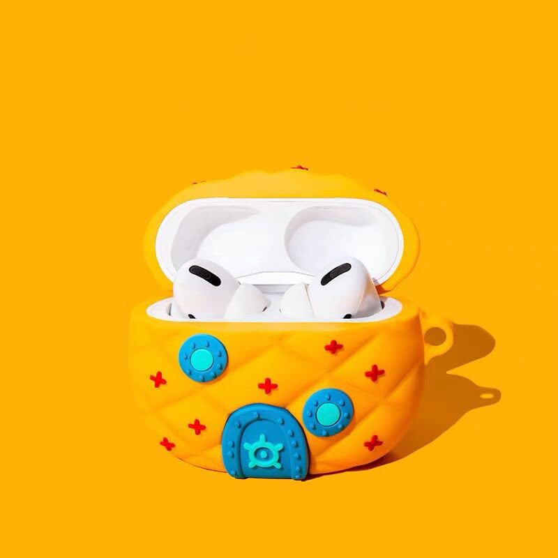Étui Airpods Motif ananas - En silicone souple KZA012