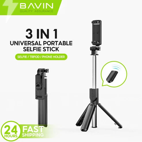 BAVIN P09 Portable Selfie Stick Monopod Tripod Stand