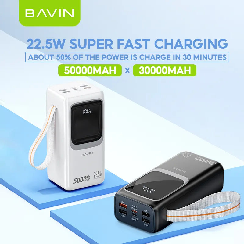 50.000 PowerBank BAVIN avec câble intégré