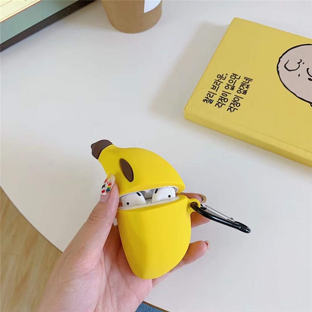 Étui Airpods en forme de banane - En silicone souple KZA004
