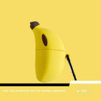 Étui Airpods en forme de banane - En silicone souple KZA004