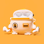 Étui Airpods motif canard de l'espace - En silicone souple KZA014