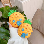 Étui Airpods Motif ananas - En silicone souple KZA012