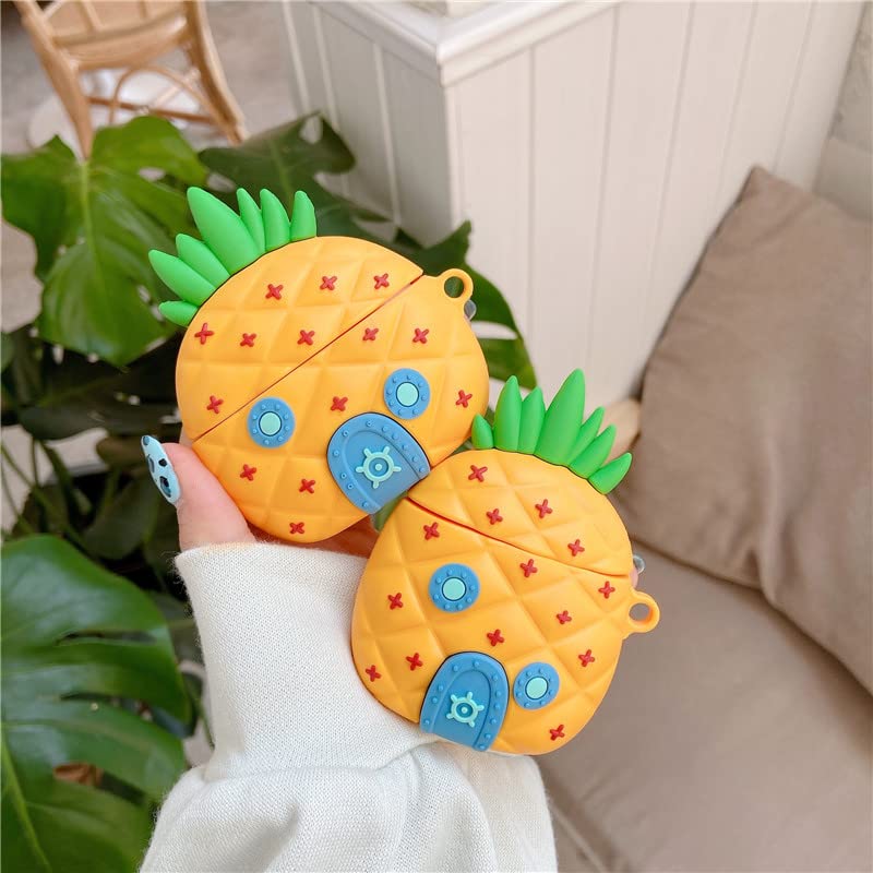 Étui Airpods Motif ananas - En silicone souple KZA012