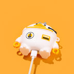 Étui Airpods motif canard de l'espace - En silicone souple KZA014