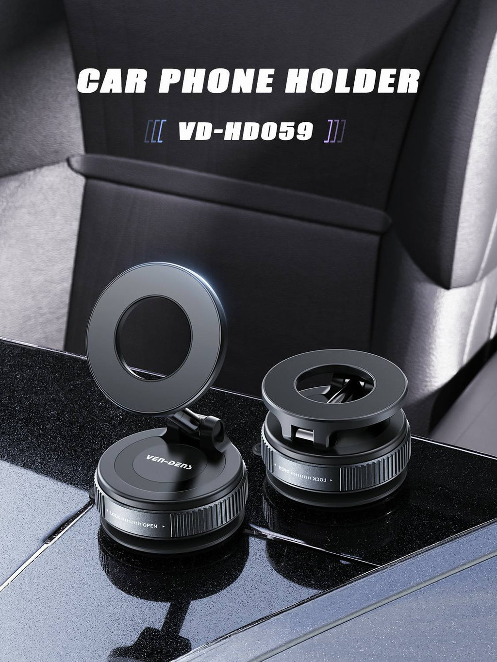 Ven‑Dens VD‑HD059 – Support Téléphone Universel Magnétique Rotatif 360°