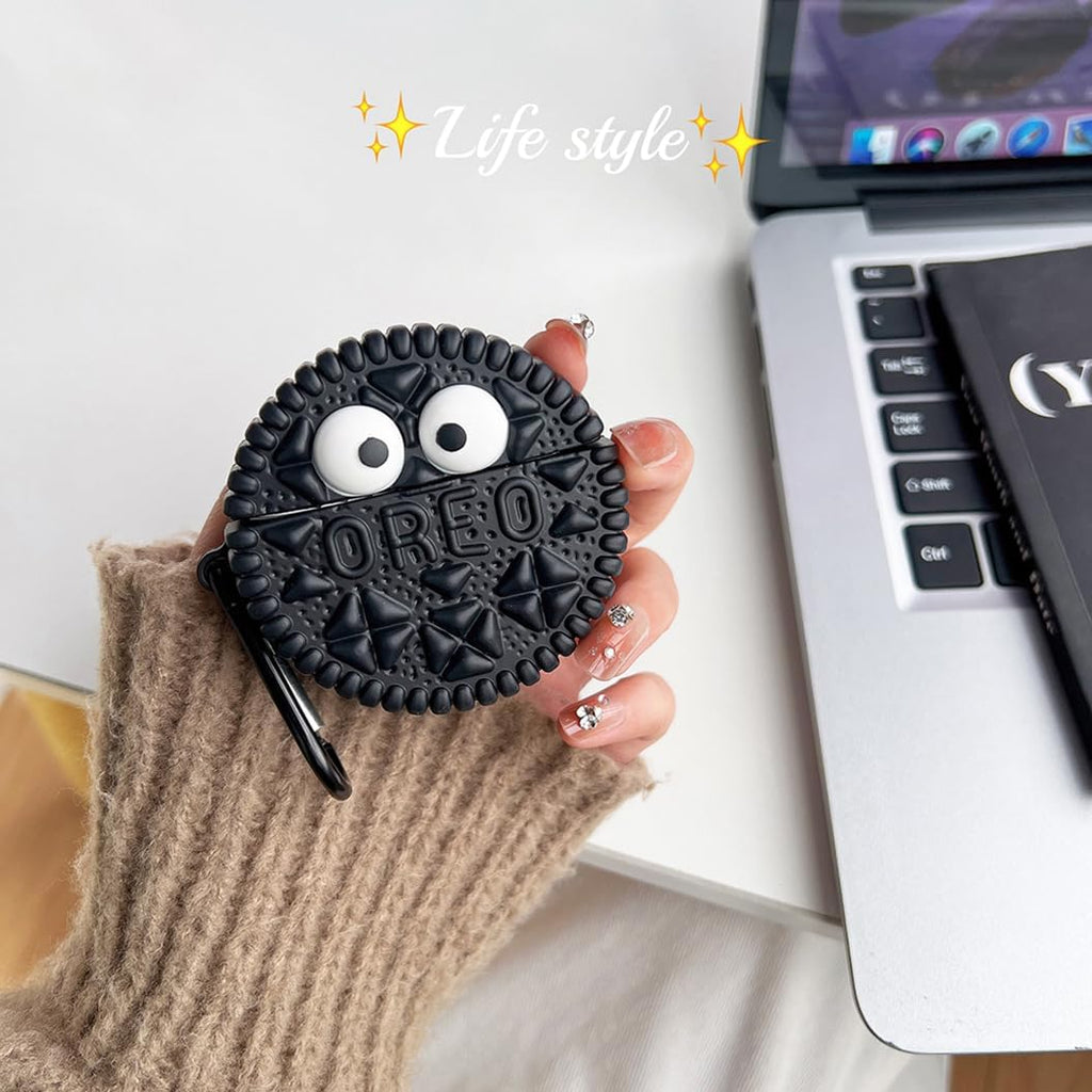 Étui Airpods en forme de Oreo- En silicone souple KZA007