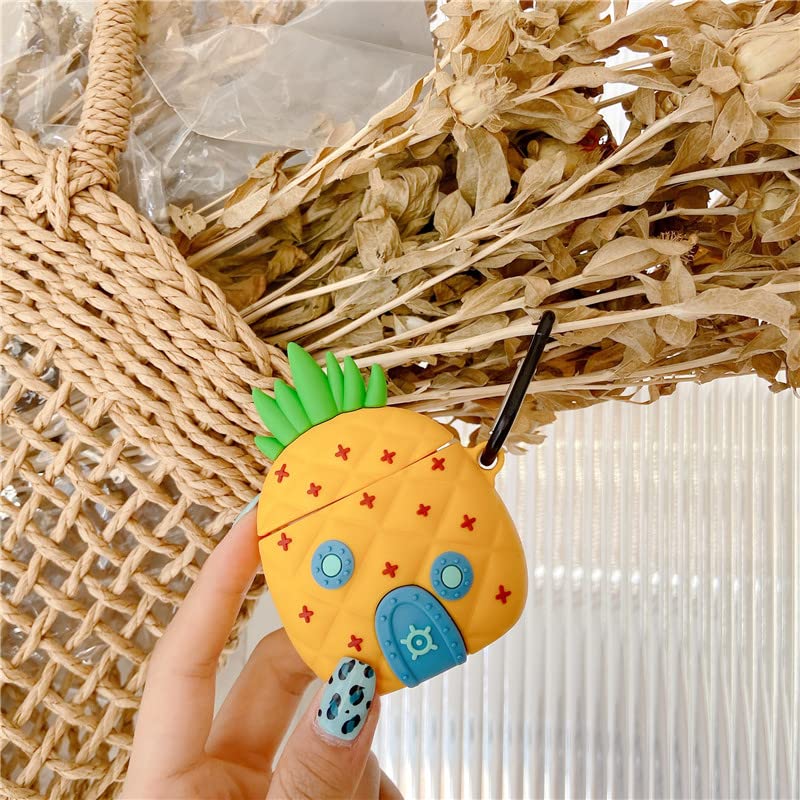 Étui Airpods Motif ananas - En silicone souple KZA012