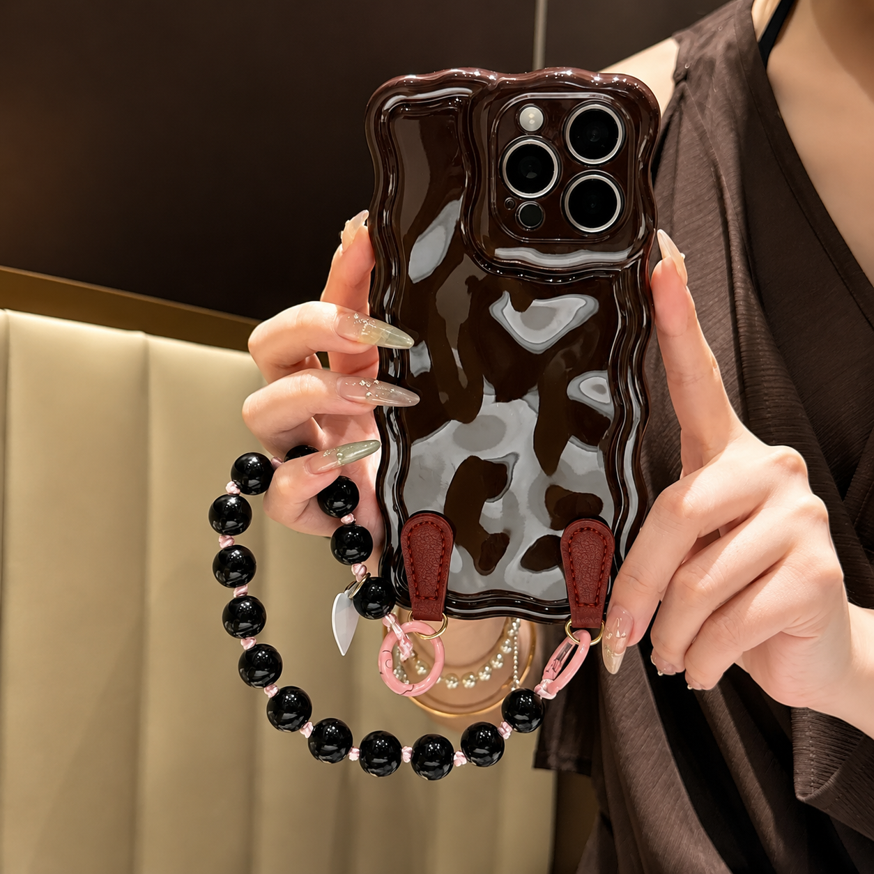 Coque Luxe – Édition Pearl Wave 💖