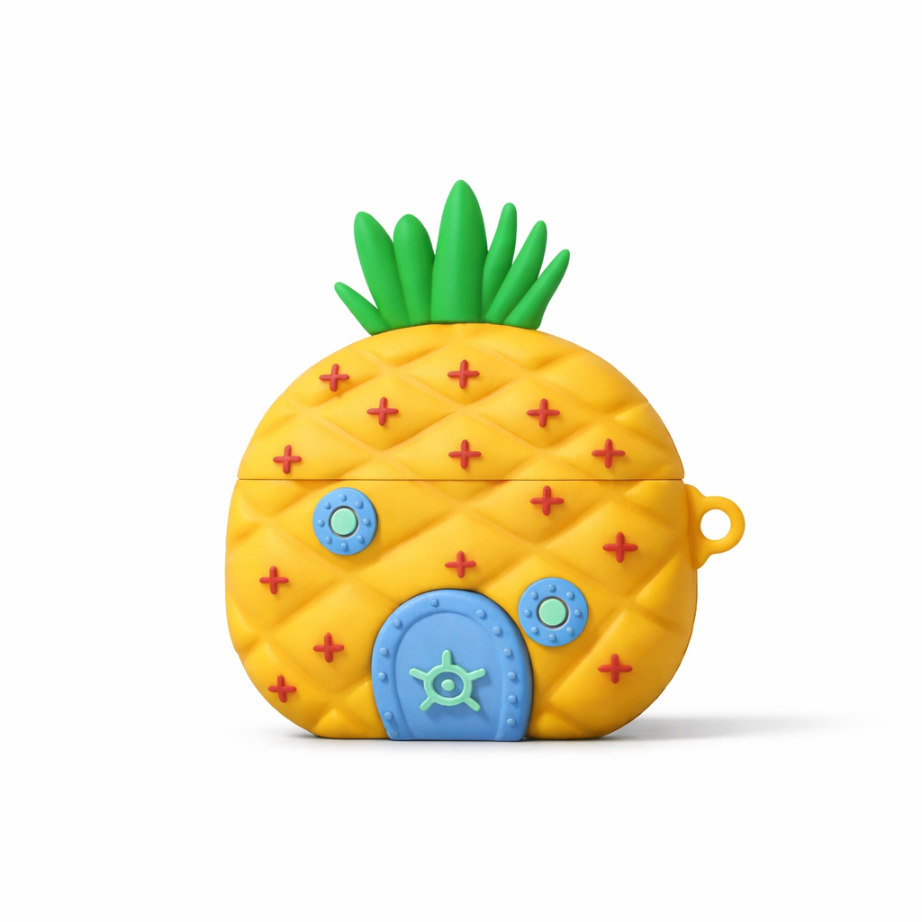 Étui Airpods Motif ananas - En silicone souple KZA012