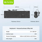 Ensemble clavier et souris filaires BAVIN