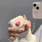 Étui Airpods Motif Coeur - En silicone souple KZA017