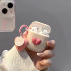 Étui Airpods Motif Coeur - En silicone souple KZA017