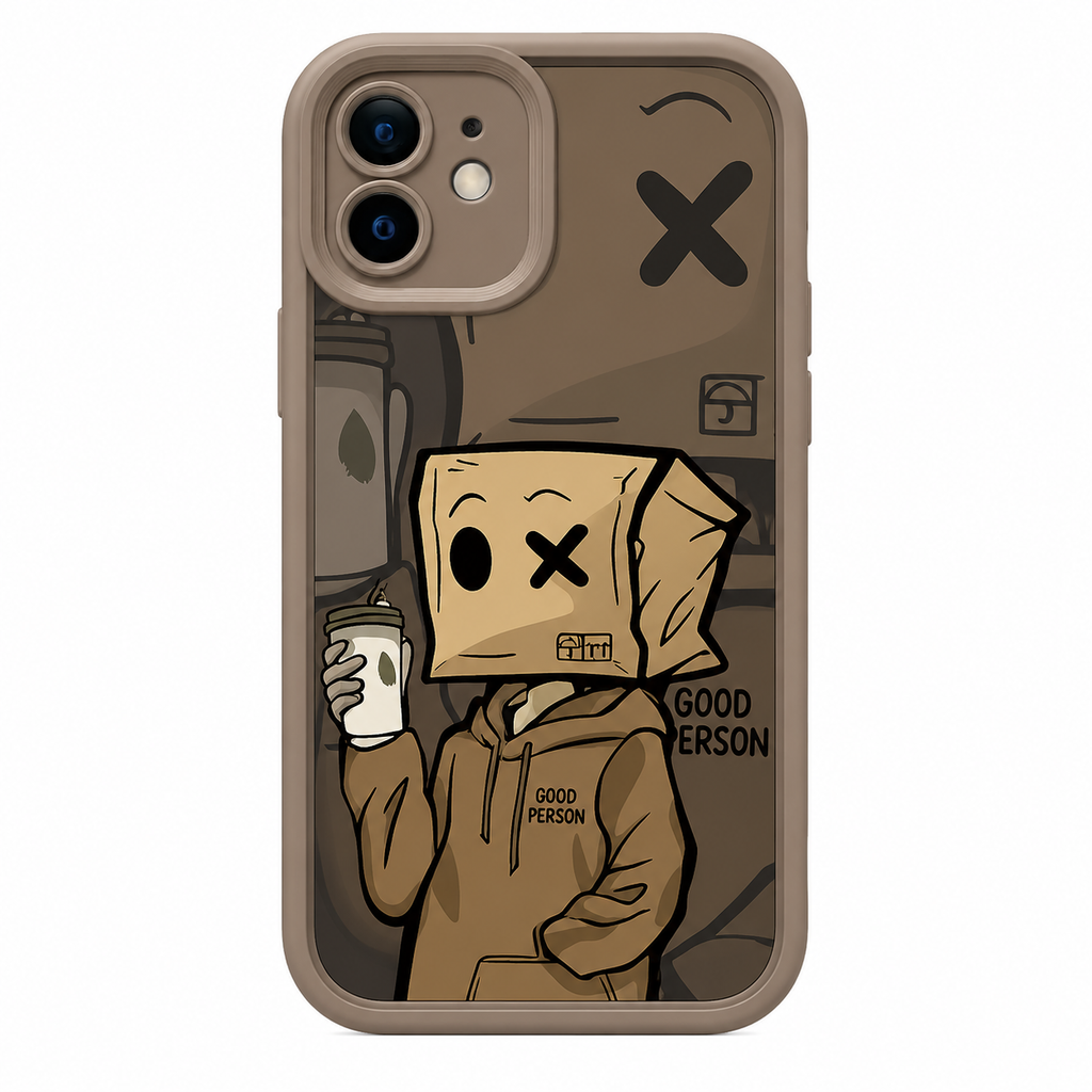 Coque KAIZEN - Imprimée homme Marron