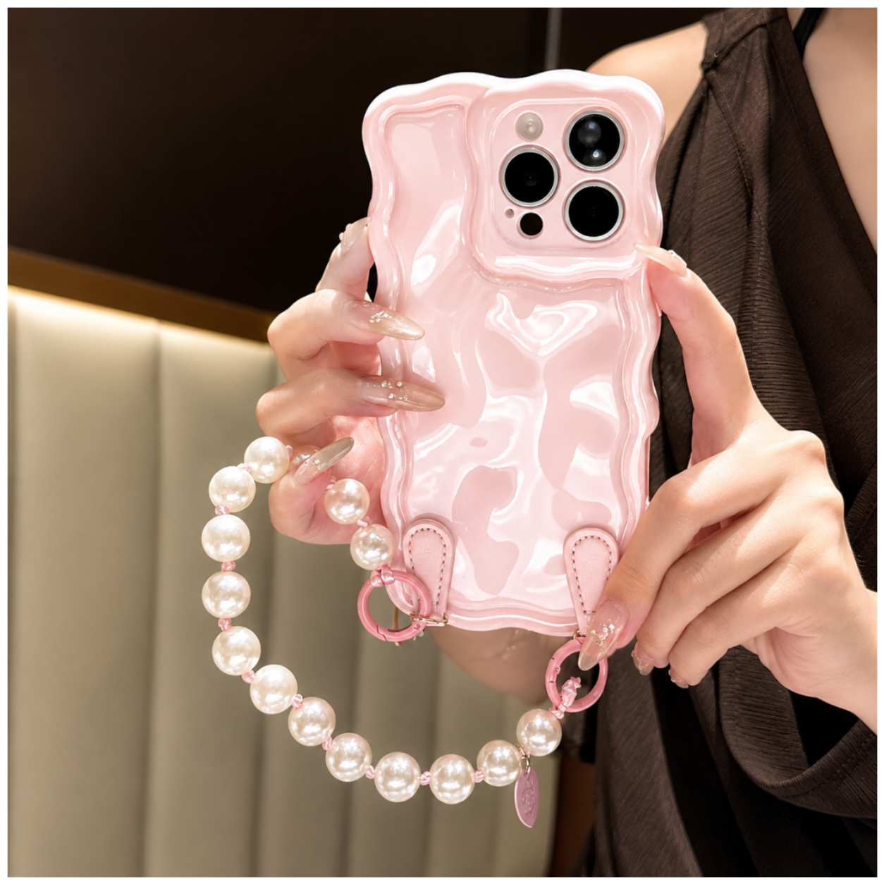 Coque Luxe – Édition Pearl Wave 💖