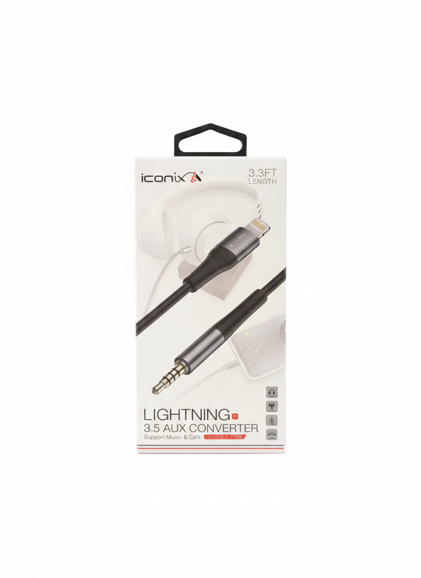 ICONIX LIGHTNING to 3.5 AUX CONVERTER IC‑AX2216