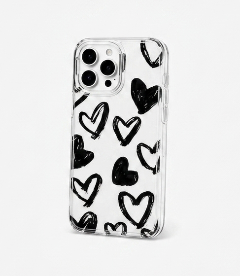 Coque KAIZEN - Imprimée transparent coeur