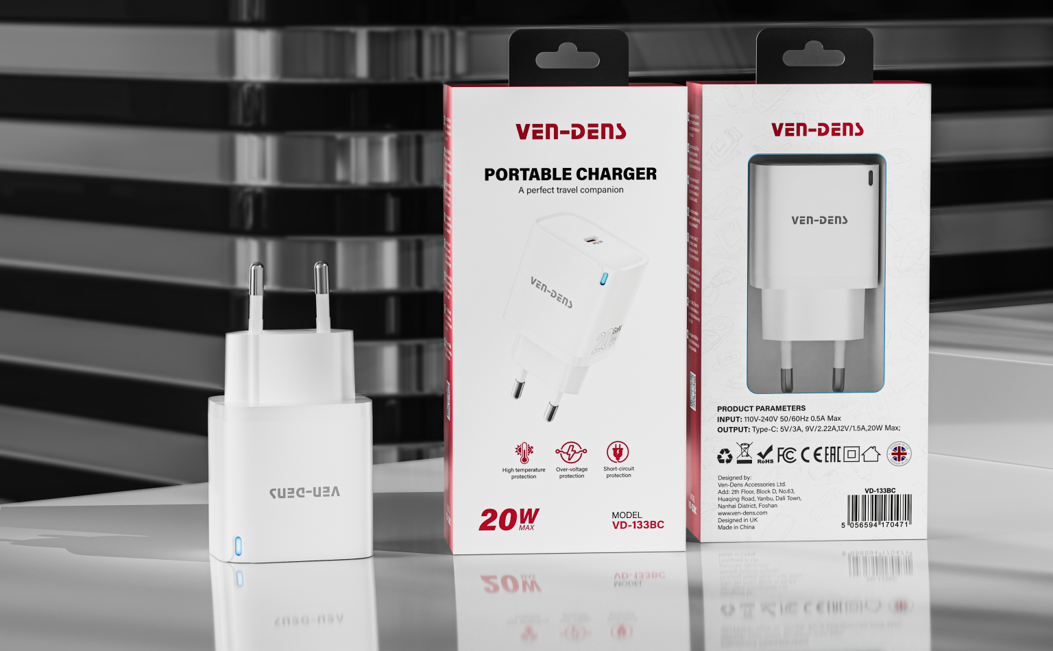Chargeur 20W Rapide pour iPhone-Ven‑Dens🇬🇧 VD‑TC012BC