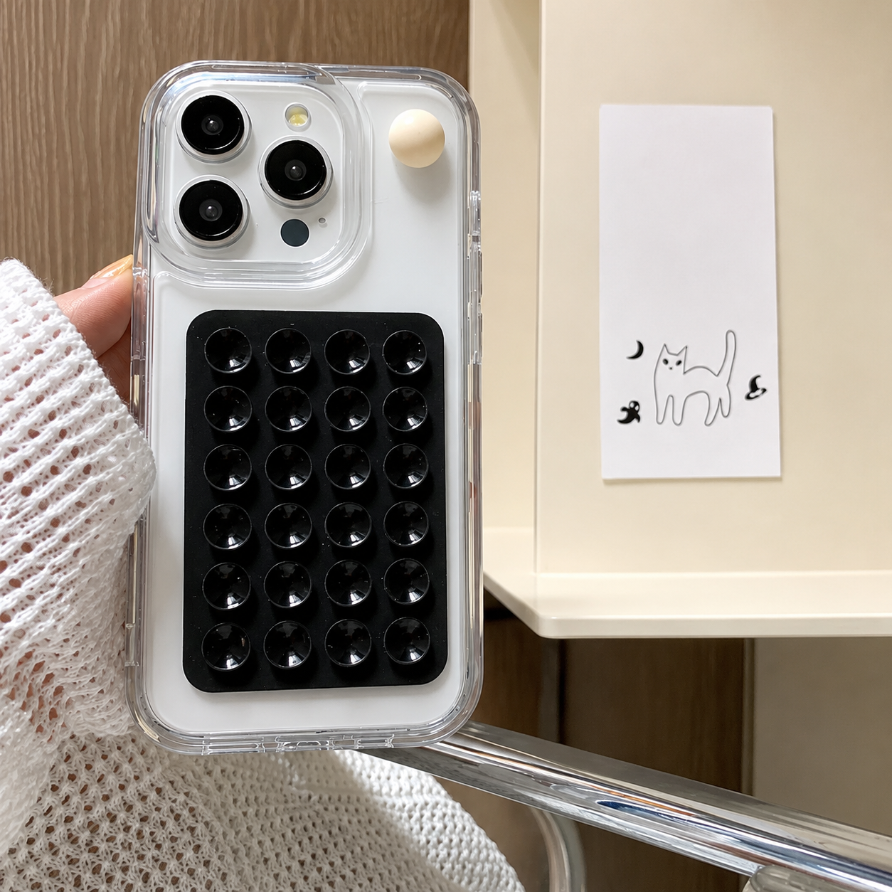 Coque KAIZEN Trasparent avec Ventouse - Stylé