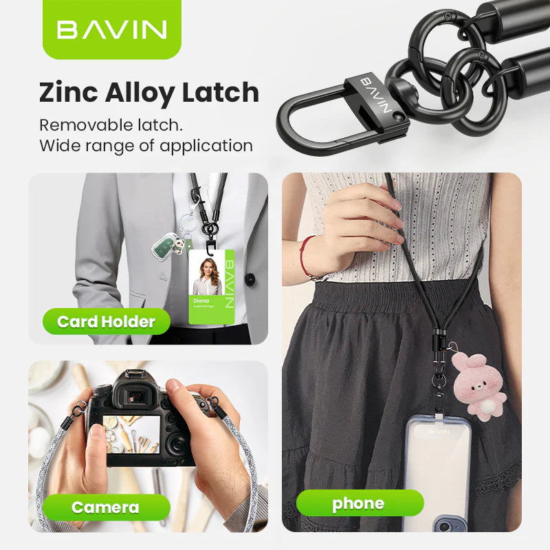 Lanière bandoulière pour téléphone BAVIN Strap en Noir