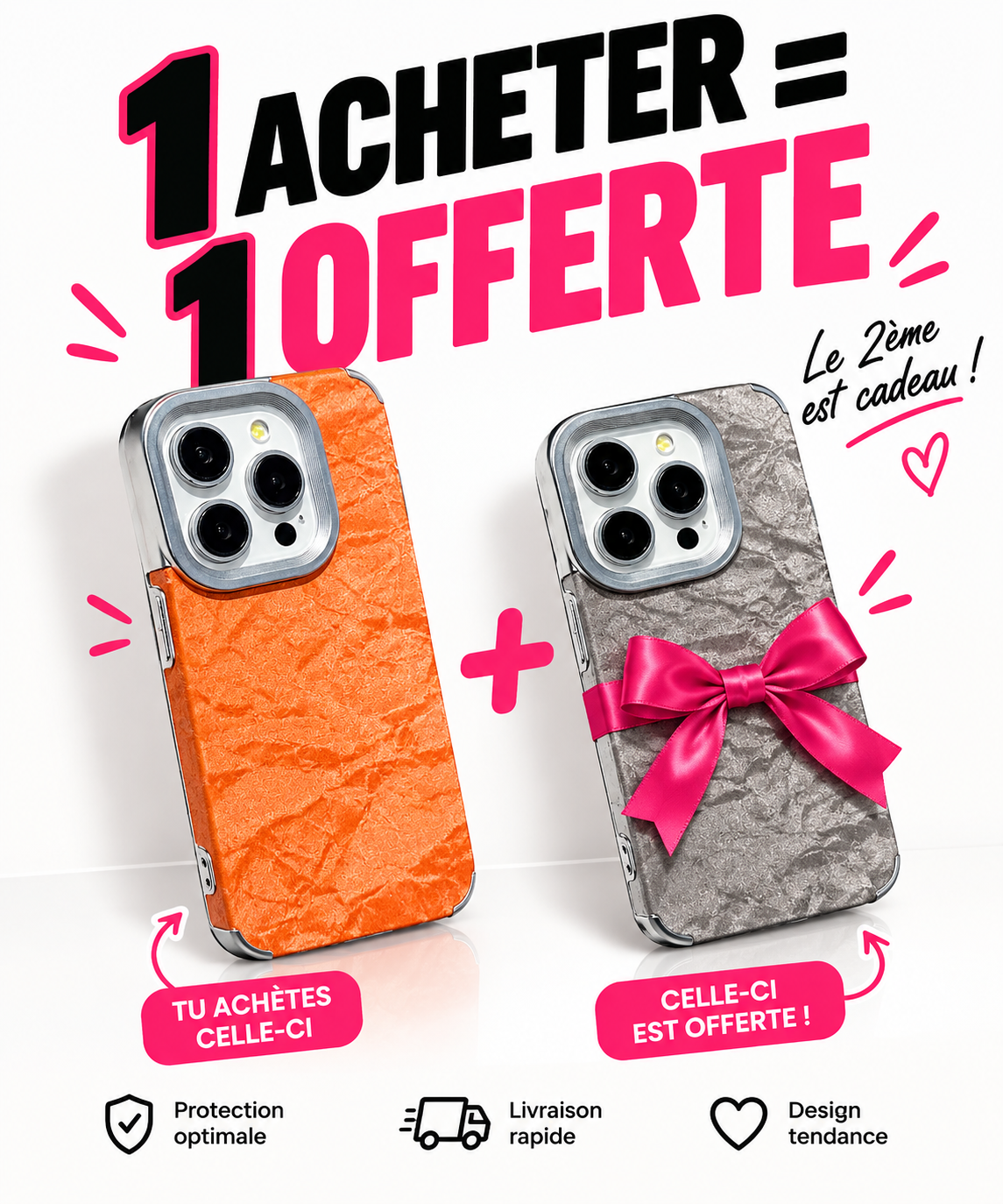Coque effet Marbré & Glam 🤍