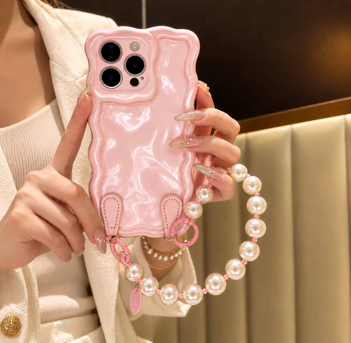 Coque Luxe – Édition Pearl Wave 💖