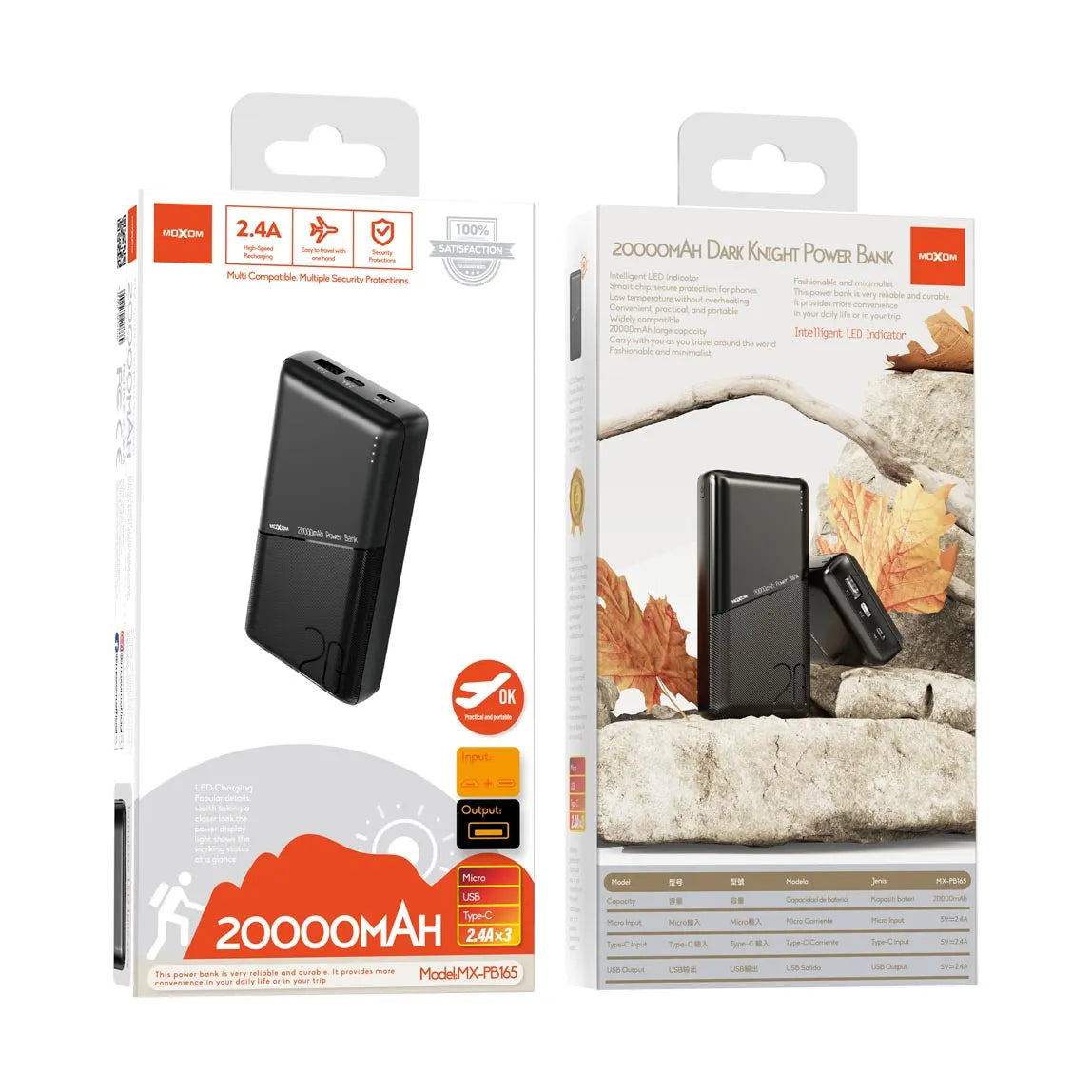 Batterie externe 20.000 mAh Moxom