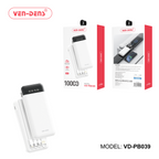 Ven-Dens VD-039 – Power Bank 10 000mAh 3-en-1 🇬🇧