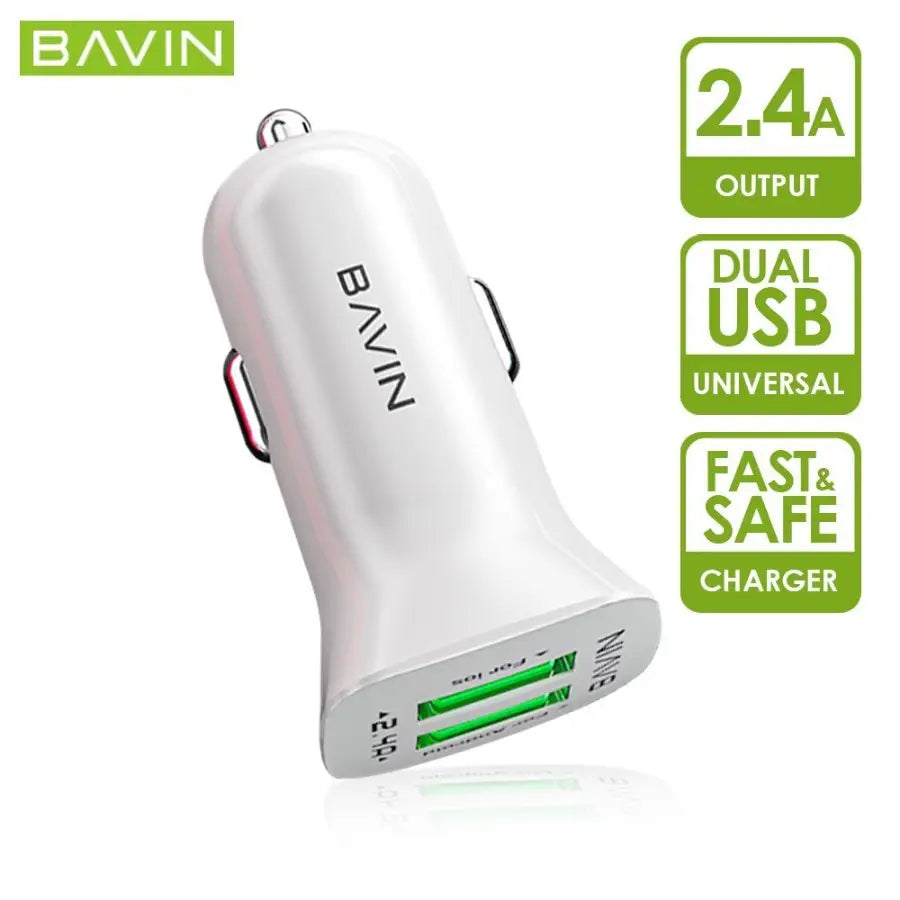 BAVIN PC253 – Chargeur Voiture 2,4A avec 2 Ports USB
