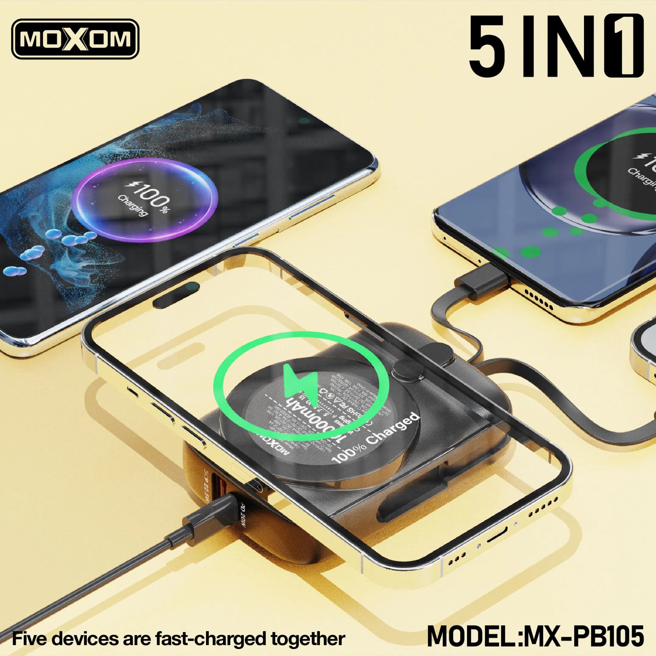 MOXOM MX‑PB015 – 10 000 mAh MagSafe Ultra-Rapide