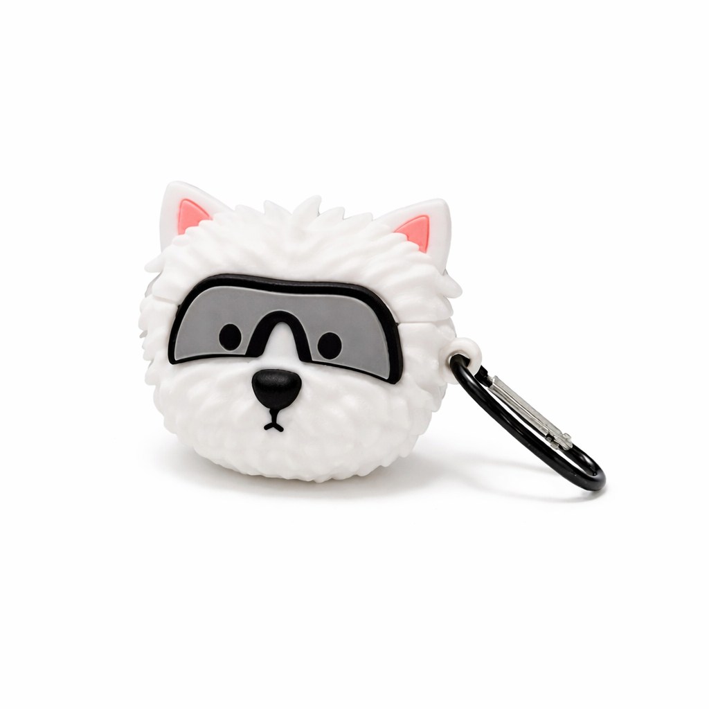 Étui Airpods en forme de chien pilote - En silicone souple KZA008