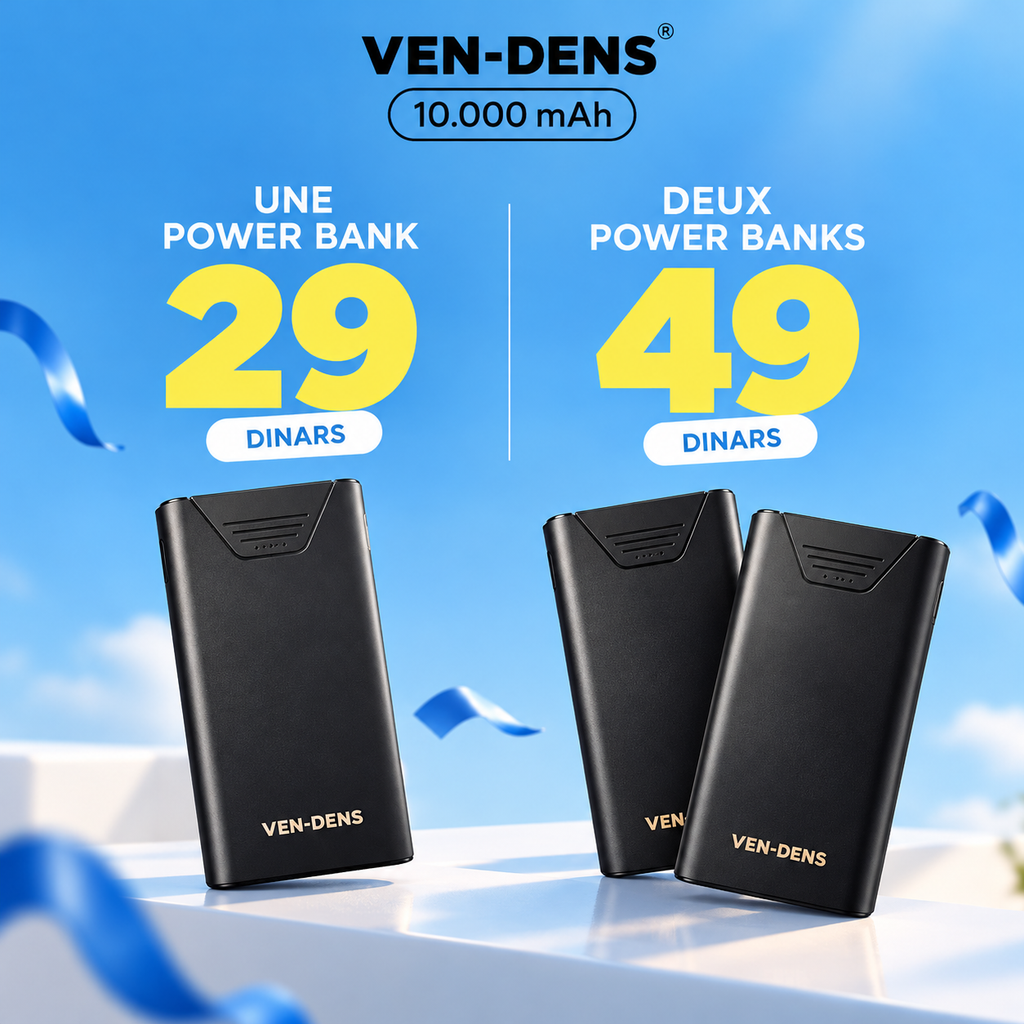 2 X Power Bank VD‑PB041 – 10 000 mAh (Pack de 2)