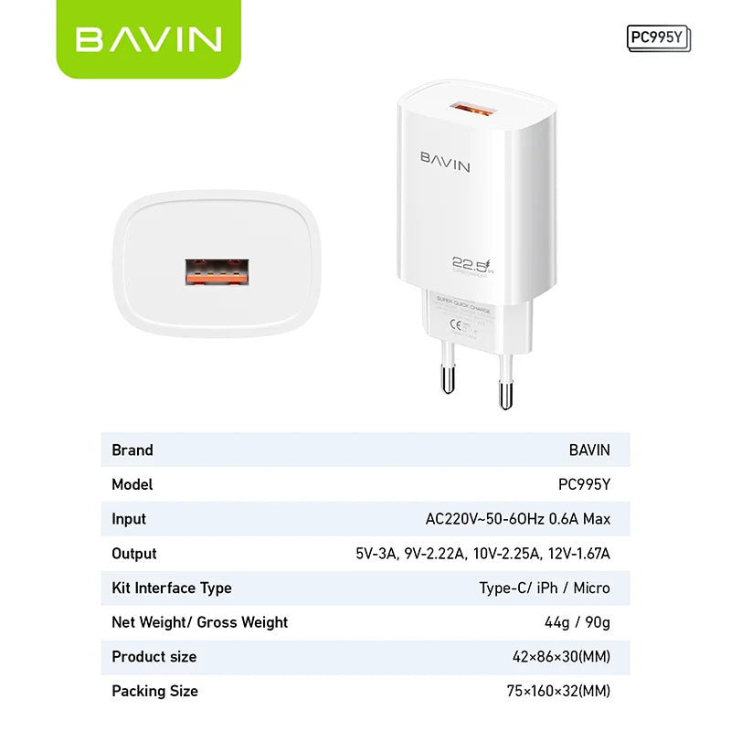 Chargeur 22.5W + CABLE