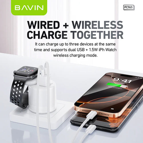 2-in-1 Wall & Wireless Charger w/ Dual USB