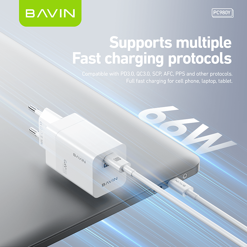 66W +CABLE TYPE C (Chargeur BAVIN PC980Y)