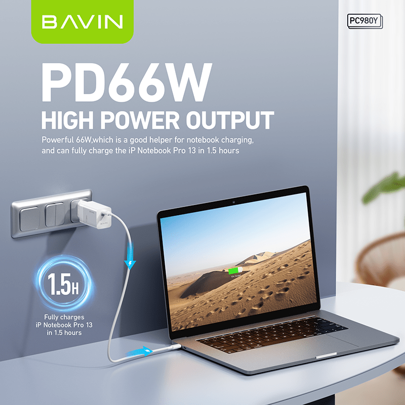 66W +CABLE TYPE C (Chargeur BAVIN PC980Y)