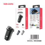 Ven‑Dens VD‑CC020 – Chargeur Voiture 3,4 A avec 2 Ports USB