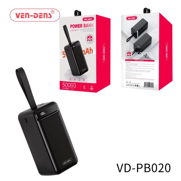 Ven-Dens VD-PB020 – Power Bank 50.000mAh 🇬🇧