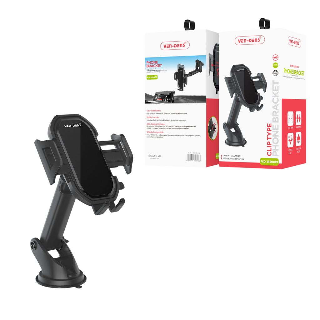 Ven-Dens HD009 – Support Voiture Pare-Brise & Tableau de Bord 🇬🇧