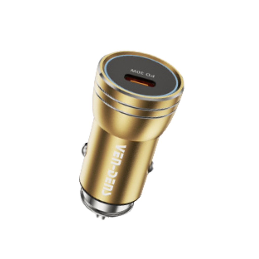 Ven-Dens VD-CC018 – Chargeur Voiture Type-C Ultra Rapide 30W 🇬🇧