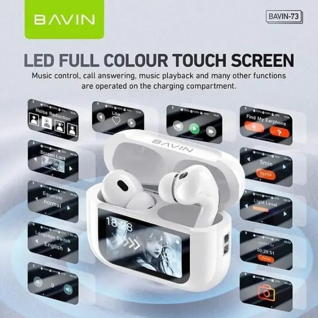 BAVIN-73 Ecouteur Bluetooth LCD BAVIN