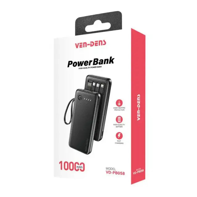 Power Bank Ven‑Dens VD‑PB058 – 10 000 mAh