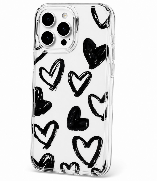 Coque KAIZEN - Imprimée transparent coeur