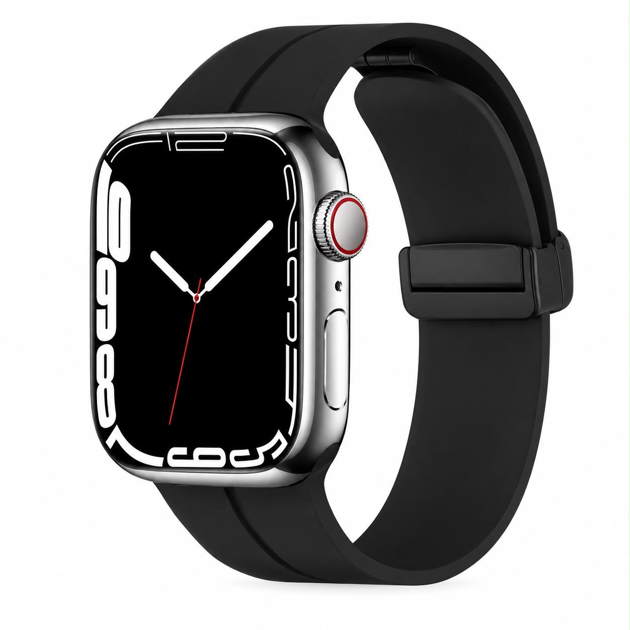 Bracelet en silicone avec une fermeture magnétique à clip coulissant - 22 mm