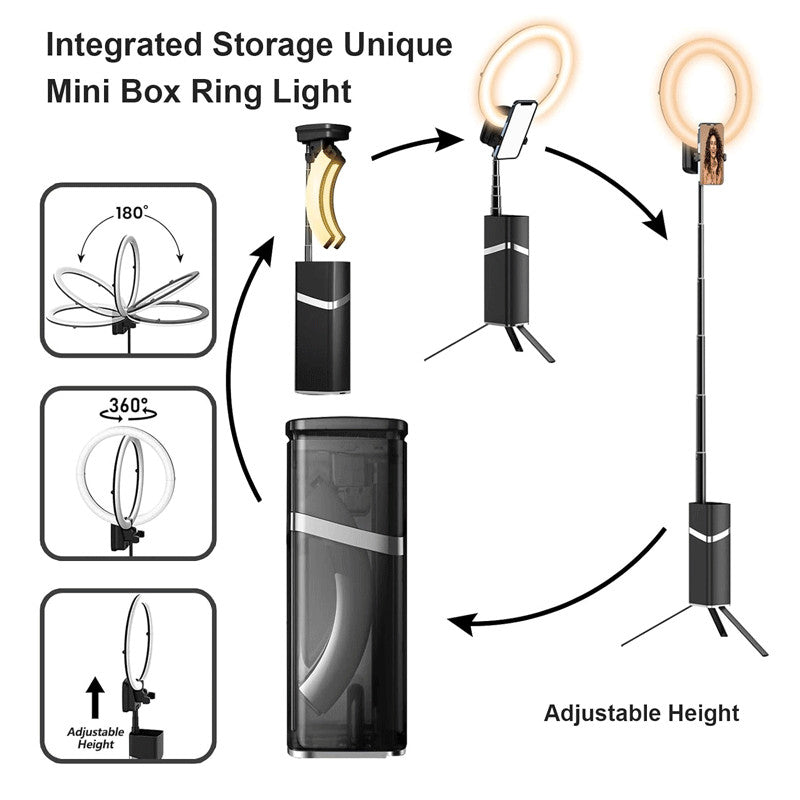 Ring Light LED Moxom 10.5 Pouces Noir