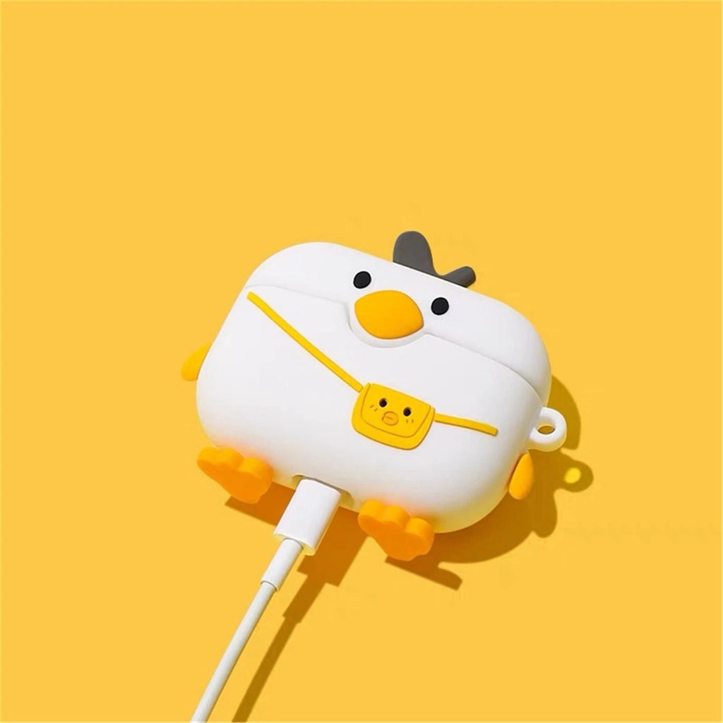 Étui Airpods motif poussin mignon - En silicone souple KZA018